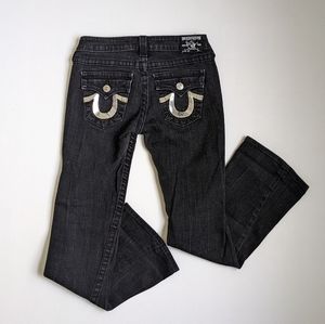 True Religion Joey Black Flared Jeans